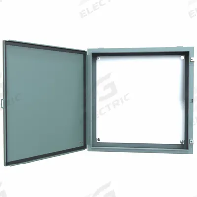 HAMMOND Electrical Enclosure: Steel, 30 in x 30 in x 8 in, NEMA 12/13, w/Panel - Steel Dust-Tight Enclosures