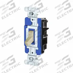 HUBBELL Wall Switch: Toggle Switch, Single Pole, Maintained, Ivory, 120/277V AC, 15 A (MPN CSB115STI). Key specifications — Illuminated: No; Voltage Rating: 120/277V AC.