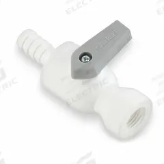 PARKER Manual Two-Way Ball Valve: 3/8 in, Polypropylene, Straight, Barb x FNPT, One-Piece, Lever (MPN PBPP6VFC6). Key specifications — Brand: PARKER; Handle: Lever.