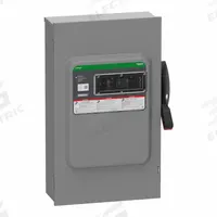 SCHNEIDER Safety Switch: Fusible, 200 A, Single Phase, 240V AC, Galvanized Steel, Indoor/Outdoor (MPN VH224NR). Key specifications — Brand: SCHNEIDER.
