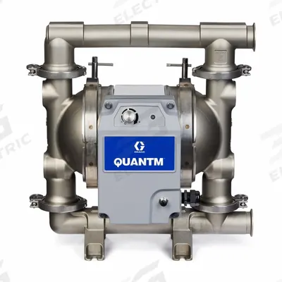 GRACO Electric Diaphragm Pump: Stainless Steel Body, Three Phase, 240V AC, 2 in - FDA-Compliant EODD Pumps