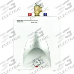 CHRONOMITE LABS Electric Mini Tank Water Heater: 110/120V AC, 1.3 gal, 1,440 W, Single Phase (MPN CMT-1.3). Key specifications — Phase: Single; Brand: CHRONOMITE LABS.