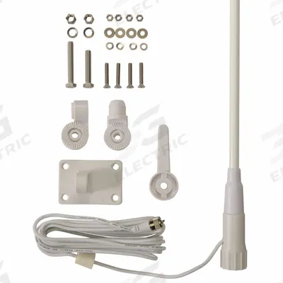 COBRA Antenna: VHF, Fits Cobra, For BlueBound, MRF, VHF, 156 MHz to 162 MHz, 8 ft Overall Lg - Cobra-Compatible Antennas