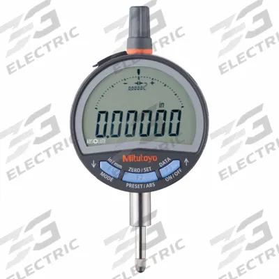MITUTOYO Digital Indicator: 0 in to 0.5 in /0 mm to 12.7 mm, Inch/Metric - Digital Indicators with Back Lug