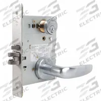 SCHLAGE Door Lockset: Classroom Lever Locksets, Chrome (MPN L9070P 07A 626 KD C123 KWY). Key specifications — Ligature Resistance: Not Ligature-Resistant; Brand: SCHLAGE; Lockset Function ANSI Code: F05; Visual Indicator Message: Locked/Unlocked; Lockset Style: L Athens; ADA Compliant: No; Finish: Satin Chromium-Plated : Forged Brass.