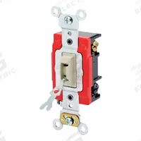 LEVITON Wall Switch: Locking Switch, 3-Way, Maintained, Ivory, 120/277V AC, 20 A (MPN 1223-2IL). Key specifications — Illuminated: No; Voltage Rating: 120/277V AC.