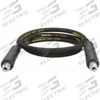 Hydraulic Hose Assembly: 1/4 in ID, NPTF x NPTF, 24 in Lg, Black, 3/8 in x 3/8 in Fitting Size (MPN H9202). Key specifications — Hose Color: Black; Hose Tube Material: Rubber; Fitting Type: NPTF x NPTF; Manufacturer Part Number: H9202; Brand: ENERPAC.