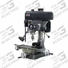 JET Mill Drill: JMD-15, Belt Drive, 1 hp, 115/230V, w/ DRO (MPN 350125). Key specifications — attr1088426: R8; attr1088377: JET; attr1096869: Round.