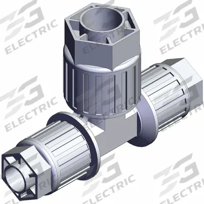 SMC High Purity Fitting: 1/2 in OD x 3/4 in OD x 1/2 in OD Size - PFA Compression Tube Fittings