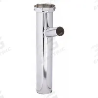 APPROVED VENDOR Tailpiece: Brass, Chrome, Silver, 1 1/2 in Nominal Pipe Size, 8 in Overall Lg (MPN 1PNV1). Key specifications — Finish: Chrome; Includes: Nut and Washer; Brand: APPROVED VENDOR.