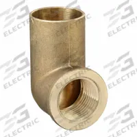 NIBCO Sweat Fitting Elbow: 3/4 in CTS x 1/2 in Pipe, Cup x FNPT, Bronze (MPN 7073R-LF 3/4X1/2)