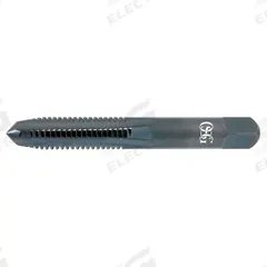 OSG Straight Flute Tap: 1/4"-28 UNF, 2B+, 4 Flute, Plug Chamfer, High Speed Steel (MPN 1590300)