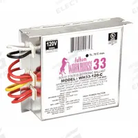 FULHAM Fluorescent Ballast: 120V AC, 1/2/3/4 Lamps Supported, 3 7/8 in Overall Lg (MPN WH33-120-C). Key specifications — attr1125022: (2) F14T8; attr239899: FULHAM; attr1125144: 2.