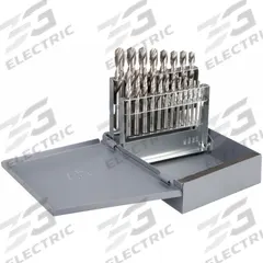 CLEVELAND Screw Machine Drill Bit Set: 21 Pc, 1/16" to 3/8" by 64ths, 135° Split Point, HSS (MPN C70369). Key specifications — attr1238841: Metal Index; attr1238820: NAS 907 Type C.