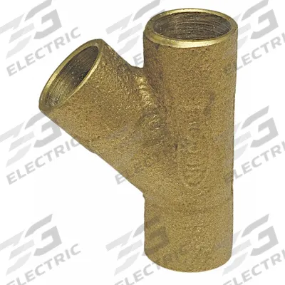 NIBCO Sweat Fitting Tee: 3/4 in CTS x 3/4 in CTS x 3/4 in CTS, Cup x Cup x Cup - Low-Lead Cast Copper & Bronze Tube Fittings