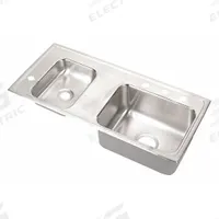 ELKAY Classroom Sink: 37 1/4 in Overall Lg, 17 in Overall Wd, 6 1/2 in Bowl Dp, 4 Faucet Holes (MPN DRKAD371765L4). Key specifications — Brand: ELKAY; Sink Material: Stainless Steel.