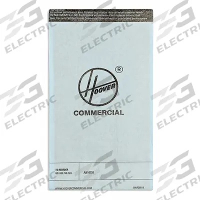 HOOVER COMMERCIAL Vacuum Bag: Hoover Commercial, CH95519, Dry, Paper, 1-Ply, Std - Upright Vacuum Bags