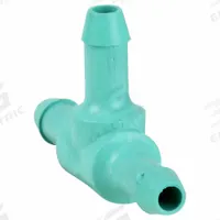 Barbed Tee: 1/4 in Barbed Connection Size/Type, R-3710-3007. Key specifications — Color: Aqua; Material: Plastic; Output Flow Capacity @ 20 psig: 45 scim; Manufacturer Part Number: R-3710-3007; Brand: JOHNSON CONTROLS; Connection Size/Type: 1/4 in Barbed.