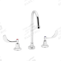 SPEAKMAN Gooseneck Bathroom Faucet: Commander, Brass, Polished Chrome Finish, 0.5 gpm Flow Rate (MPN SC-3004-LD-E). Key specifications — Includes: Rigid Copper Tee Connection; Brand: SPEAKMAN; Series: Commander.