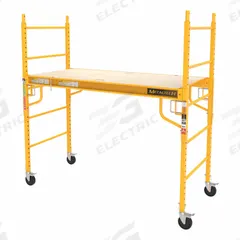 METALTECH Scaffold Tower: Steel, 2.3 ft to 6 ft, 74.8 in x 29.8 in, 1,100 lb Load Capacity (MPN I-CISC). Key specifications — Brand: METALTECH; Height Adjustability: Adjustable Height; Included Components: (2) Side Frames; Max Stackable Units: 3.