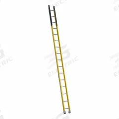 WERNER Straight Ladder: 16 ft Ladder Size, Fiberglass, 375 lb Load Capacity, 40 lb Wt, 16 Rungs (MPN M7116-1). Key specifications — Color: Yellow; Brand: WERNER; Included Features: Side Rail Bumpers; Shoe Type: Slip-Resistant.