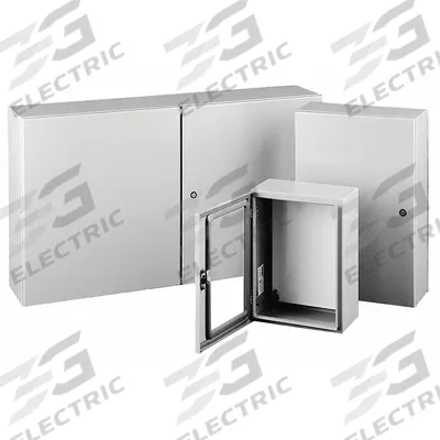 HOFFMAN Enclosure: Steel, 24 in x 20 in x 6 in, NEMA 12/13/4, Solid Cover, Hinged - Steel Washdown Enclosures
