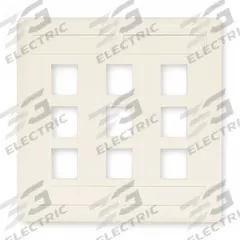 HUBBELL PREMISE WIRING Wall Plate: White, 2 Gang, 9 Port, Flat Module, Plastic, Horizontal (MPN IFP29W). Key specifications — Brand: HUBBELL PREMISE WIRING; Material: Plastic; Color: White; Compatible Connector Type: Keystone Jack Modules; Outlet Orientation: Horizontal; Module Style: Flat.