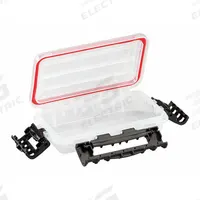 PLANO MOLDING Storage Box: 7 3/8 in x 4 1/2 in x 1 3/4 in, Clear, 1 Compartments, 0 Adj Dividers (MPN 344010). Key specifications — ESD Conductive: Not Electrostatic Discharge Conductive; Color: Clear; Brand: PLANO MOLDING; Material: Plastic.