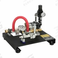 WHEELER-REX Pneumatic Test Pump: Plate-Mounted, 3,000 psi Max. Discharge Pressure, 0.5 gpm Max. Flow (MPN 32300). Key specifications — Pump Design: Reciprocating Plunger; Relief Valve Type: Adjustable Pressure; Brand: WHEELER-REX.