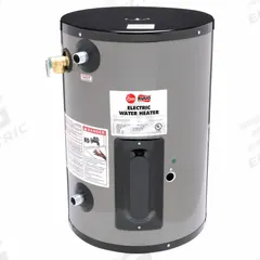 RHEEM-RUUD Point-of-Use Electric Water Heater: 120V AC, 10 gal, 3,000 W, Single Phase, 22.87 in Ht (MPN EGSP10 120V). Key specifications — Phase: Single; Brand: RHEEM-RUUD.