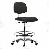 Cleanroom Task Chair: Vinyl, Armless, Ht Range 25 3/4 in to 35 1/2 in, 18 1/2 in Seat Wd, 5 Casters (MPN BR-CLR-VHBCH-CR-CF-CC-8540). Key specifications — Foot Support: Yes; Base Material: Aluminum; Brand: APPROVED VENDOR; Product Type: Cleanroom Task Chair; Cleanroom Class: ISO 4; ESD-Safe: Not ESD Safe.