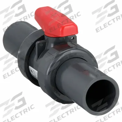 SPEARS Manual Two-Way Ball Valve: 1 1/4 in, PVC, Straight, Socket x Socket, Full Port Ball Port - PVC Ball Valves