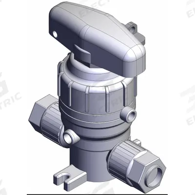 SMC Chemical Liquid Valve: 3/4 in, PFA, Compression x Compression, 0.4 MPa Max Pressure (CWP) - Standard High-Purity Manual Diaphragm Valves