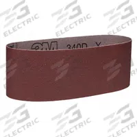 3M Sanding Belt: 3 in W x 18 in L, Aluminum Oxide, 80 Grit, X Wt Cloth Backing, 340D, 50 PK (MPN 60440211336). Key specifications — Brand: 3M; Series: 340D.