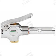SPEEDAIRE Air Gun: Thumb-Lever Grip, Aluminum, 1/4 in Female NPT, 1 Nozzle(s), Straight, Focused (MPN 458J41). Key specifications — attr1328526: Aluminum; attr1328500: Safety Nozzle; attr1328508: SPEEDAIRE; attr1328515: No; attr1328533: Yes.
