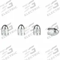 SLIME Valve Caps: Tire Valve Caps, Grip Seal, Round, Silver, Std Bore Compatible Valve Size (MPN 20131). Key specifications — Compatible Valve Size: Standard Bore; Color: Silver; Product Type: Tire Valve Caps; Shape: Round; Design: Grip Seal; Finish: Anodized; Material: Aluminum; Brand: SLIME.
