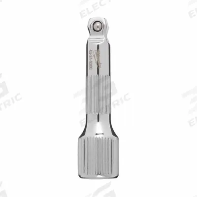MILWAUKEE Socket Extension: 1/4 in Input Drive Size, 1/4 in Output Drive Size - Flex & Wobble Hand Socket Extensions