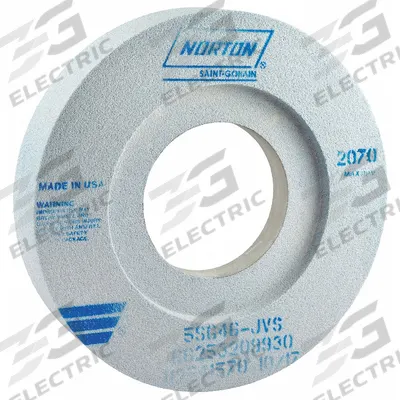 NORTON Recessed Grinding Wheel: Type 7, 12" x 2" x 5" - Cool-Cutting Grinding Wheels for All Metals