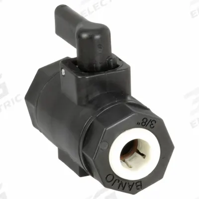 BANJO Manual Two-Way Ball Valve: 3/8 in, Polypropylene, Straight, Push x Push - Polypropylene Ball Valves