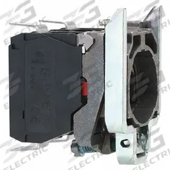 SCHNEIDER Contact Block: 22 mm Panel Mounting Size, 1NO, Momentary, ZB4 Series, Faston Connector (MPN ZB4BZ1013). Key specifications — Switch Action: Momentary; Terminal Connection Type: Faston Connector; Brand: SCHNEIDER; Compatible with Series: ZB4.