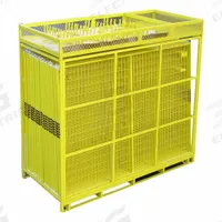 PERIMETER PATROL Security Barrier: 6 ft Ht, 7 1/2 ft Lg, Yellow, 28-Panel Kit, Steel, Powder Coated (MPN RF 12806). Key specifications — Brand: PERIMETER PATROL; Portability: Manual Carry; Material: Steel; Includes: Complete Set of Clamps & Base Plates; Finish: Powder Coated; Connecting Option: Interlocking.