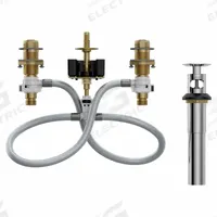 MOEN Valve Repair Kit: For Moen Series, Use with Hot/Cold Water, Brass, Brass, 8 in Overall Lg (MPN 9000). Key specifications — Compatible Series: Moen; For Water Temperature: Hot/Cold; Compatible Brand: Moen; Product Type: Valve Repair Kit; Includes: Wide Spread Mounting Valve and Pop Up; Material: Brass.
