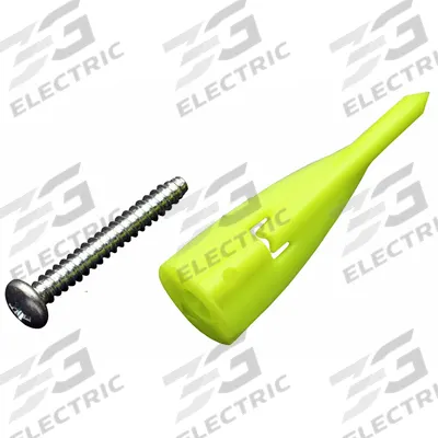 WALLCLAW Wall Anchor: 2 in Overall Lg, Plastic, Plain, Plastic, Plain - Hammer-In Plug Anchors