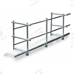 WERNER Guard Rail and Toe Board System: Guardrail and Toeboard Kit, Aluminum (MPN SQHTG-24B). Key specifications — Color: Silver; Included Components: Brackets; Material: Aluminum; Product Type: Guardrail and Toeboard Kit; Series: SQHTG; Brand: WERNER.