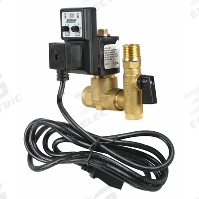 SPEEDAIRE Timed Electric Auto Drain Valve: 1/2 in NPT Pipe, 1/4 in Drain, 0.75 gpm