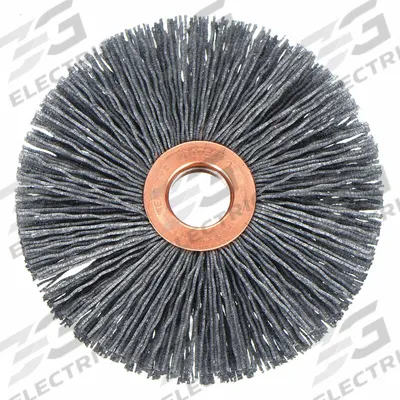 WEILER Wire Wheel Brush: Crimped Nylon, 3" Dia x 1/2" Wd, 1/2" Arbor, 0.022" Fill - Deburring Brushes for All Metals