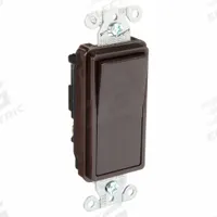 BRYANT Wall Switch: Rocker Switch, Single Pole, Maintained, Brown, 120/277V AC, 20 A (MPN 9901). Key specifications — Illuminated: No; Voltage Rating: 120/277V AC.