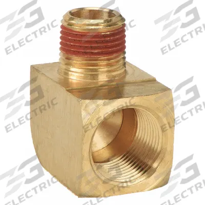 PARKER Metal Pipe Elbow: 90° Elbow, 3/8 in x 1/4 in - Threaded High-Pressure Pipe Fittings with Sealant