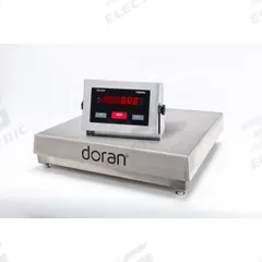 DORAN Industrial Bench Scale: 18 in x 18 in, IP69K, Corded Remote, 500 lb Wt Capacity - Imperial (MPN 7500XL/18S). Key specifications — Connection Ports: Wi-Fi®; Readability: 50 g/0.1 b/2 oz; Brand: DORAN; Weighing Surface Material: 304 Stainless Steel.