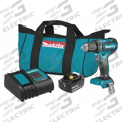 MAKITA Drill Kit: LXT®, Subcompact Premium, 1/2 in Chuck, 1,900 RPM Max., Brushless, (1) 3.0 Ah (MPN XFD131). Key specifications — attr1169525: Brushless.